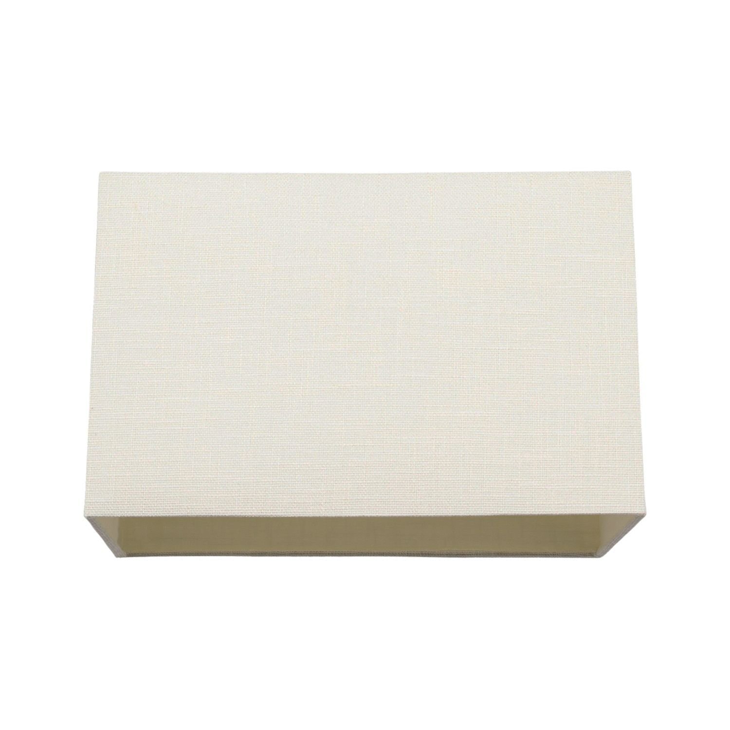 Happy Homewares Large Rectangular Cream Linen Fabric Lampshade - 40cm