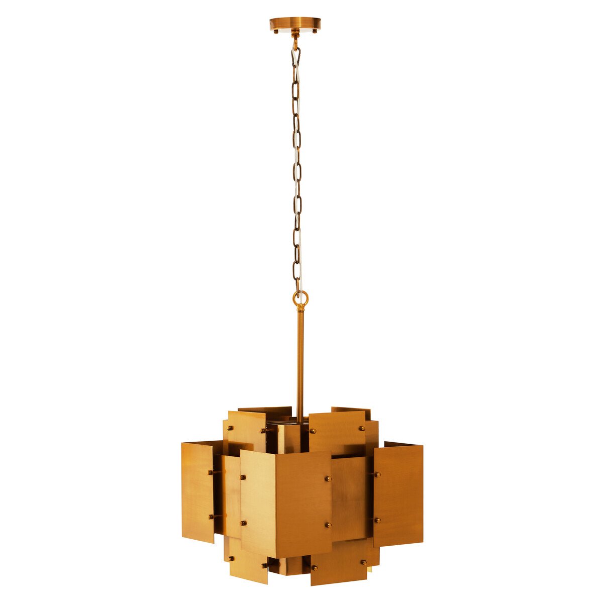 Orsina Karlo Metal Pendant Light, 8 Bulb - Brass