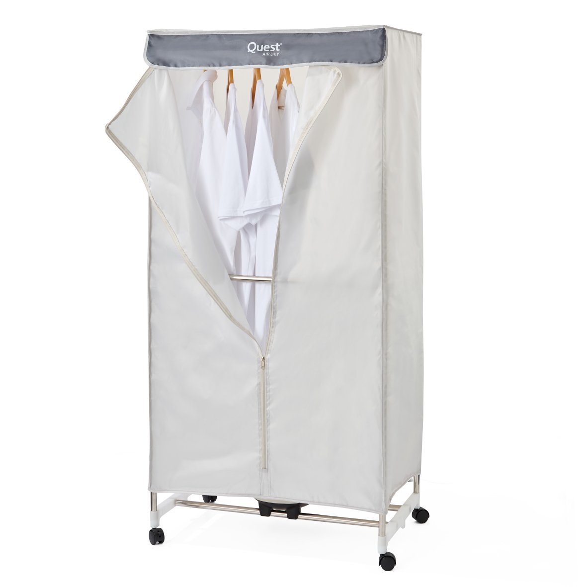 Quest Portable Clothes Dryer Electric Heated Airer With Cover- White