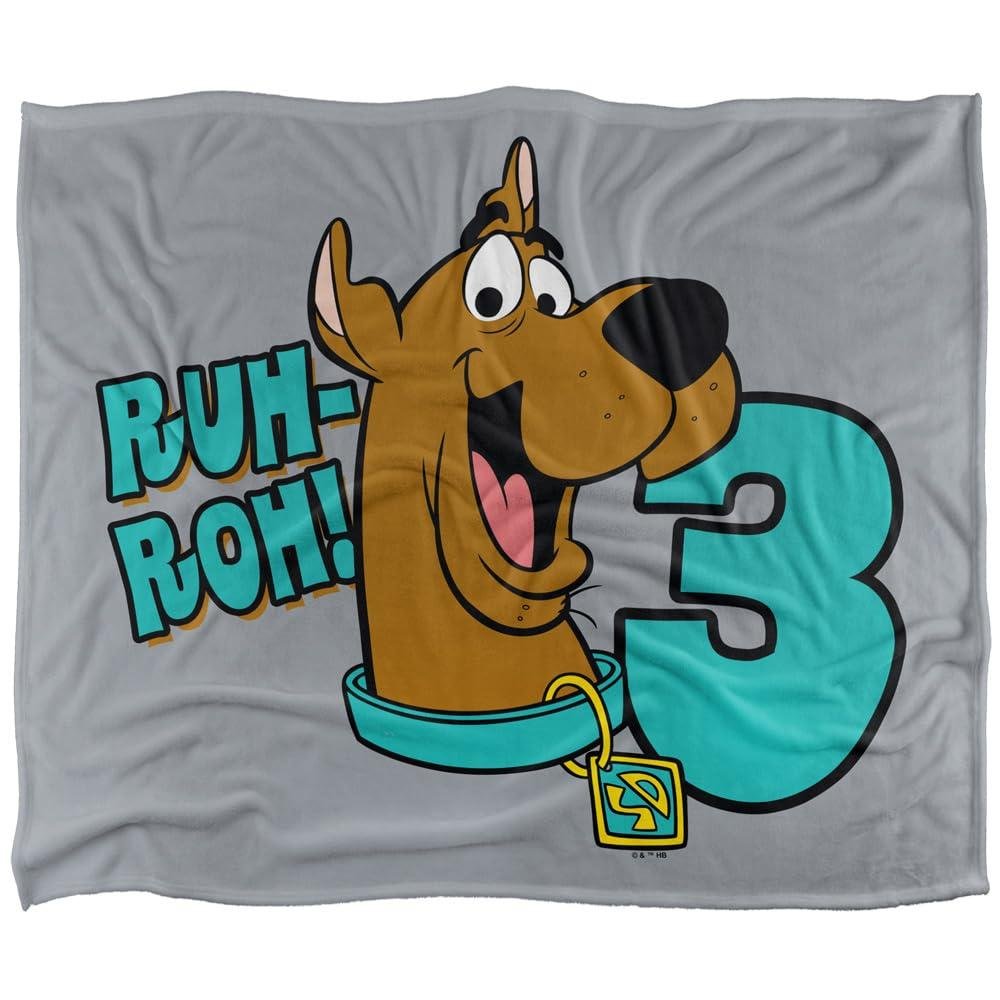 Scooby Doo Ruh Roh! I'm 3 Soft Touch Blanket - 147cm x 91cm