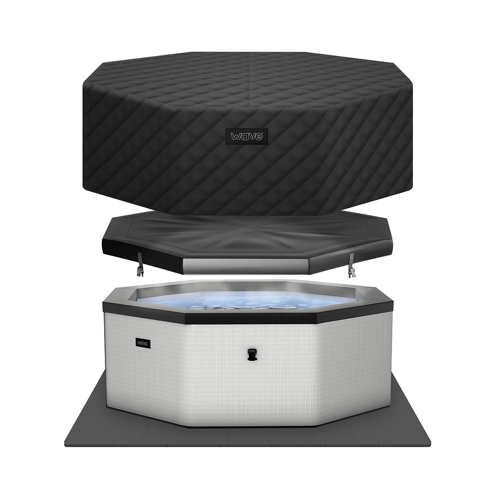 Wave Como 6-Person Eco Foam Hot Tub with EnergySave Bundle - Graphite Grey