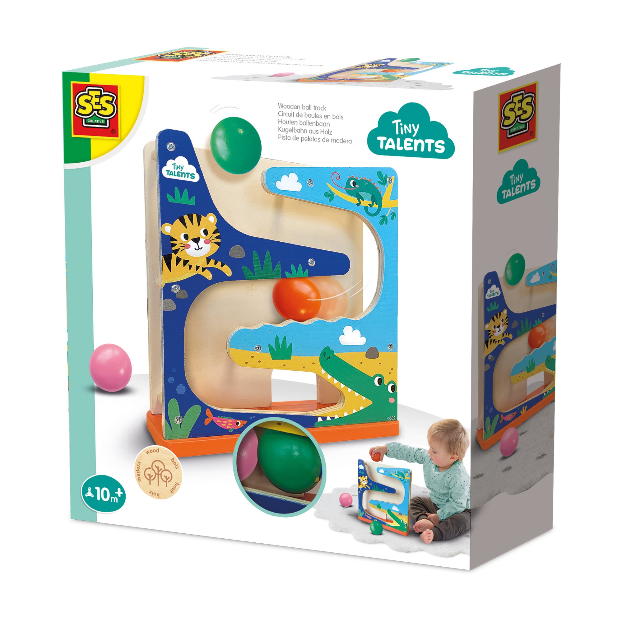 SES Creative Wooden Track Crocodile Game