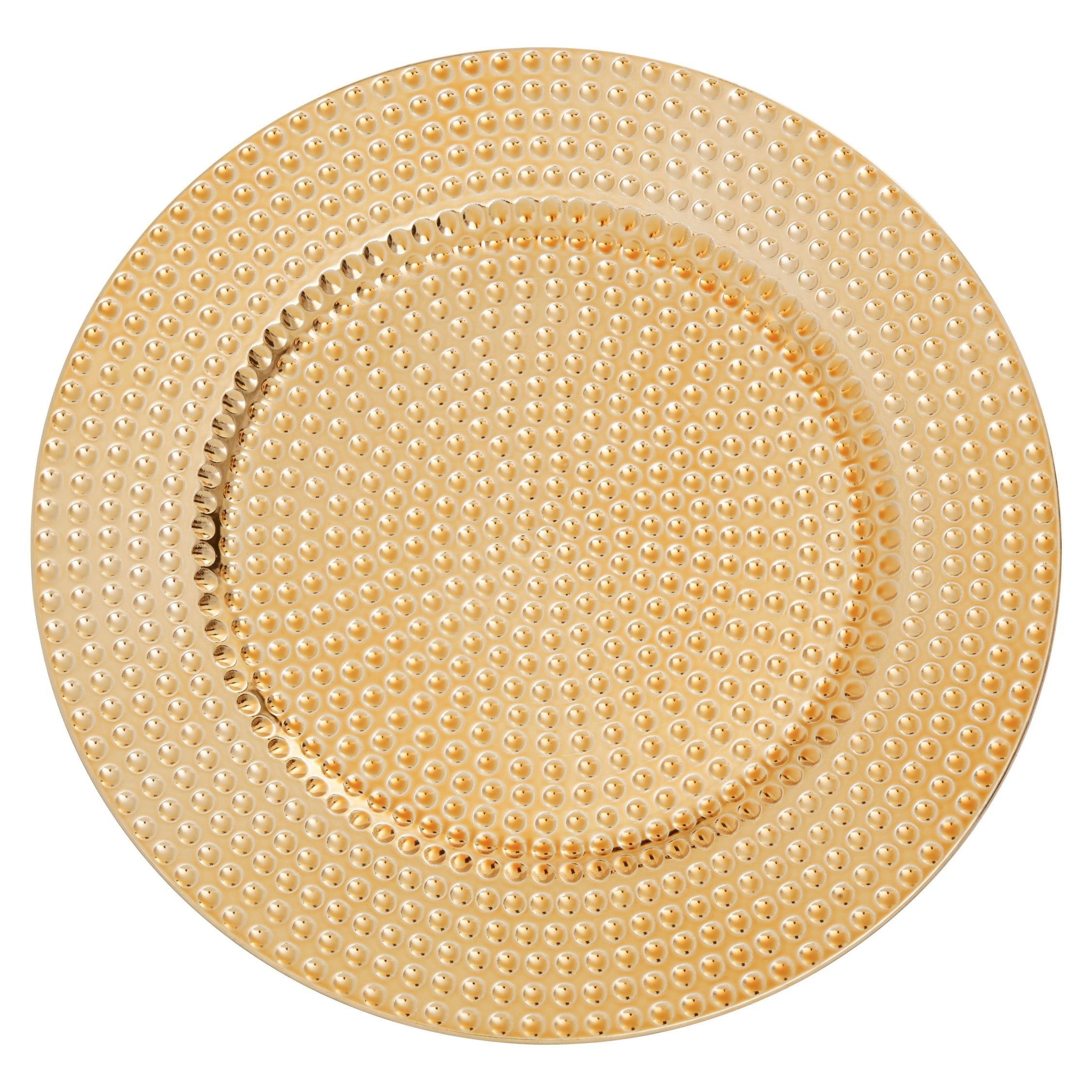Orsina Dia Hammered Effect Charger Plate - Gold