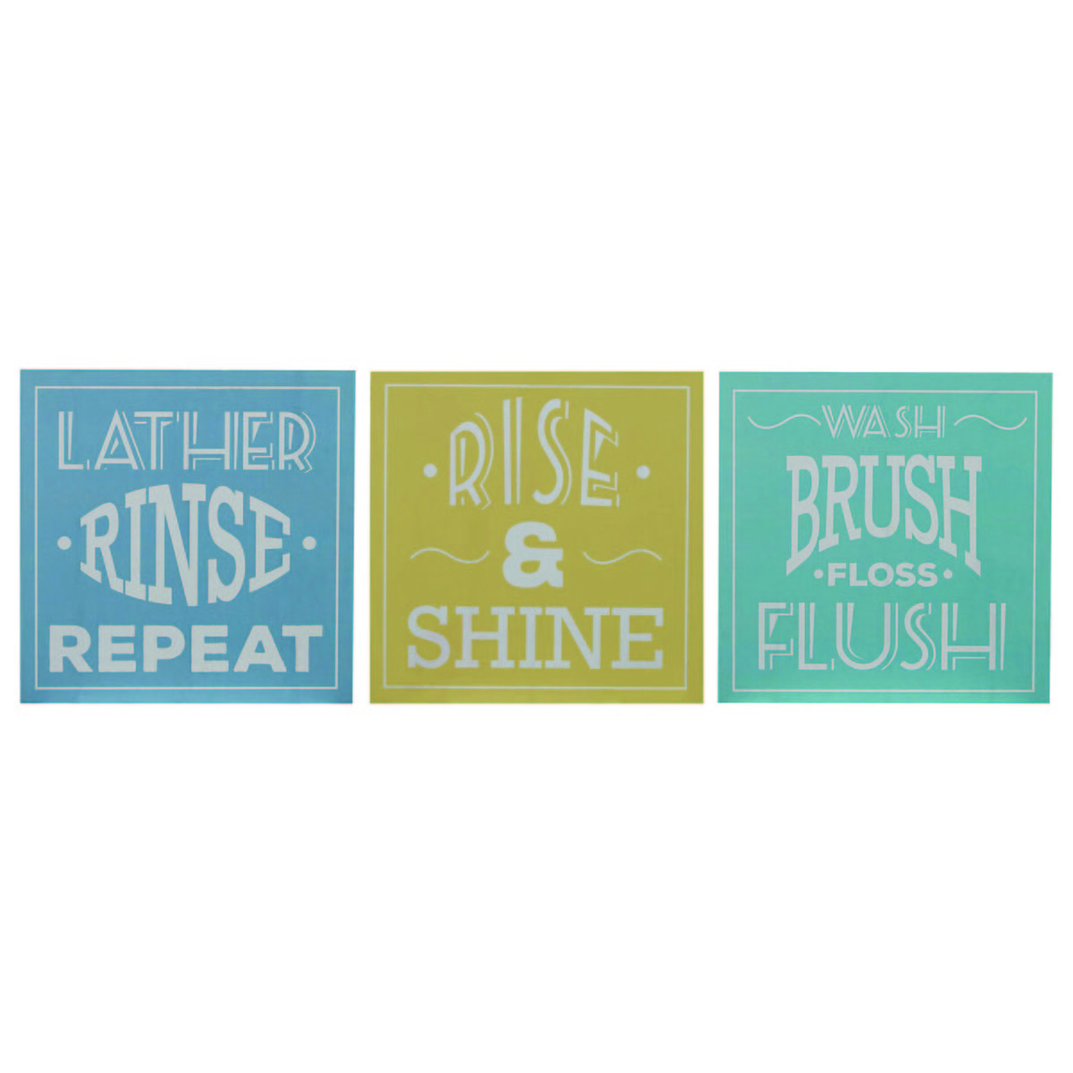 Orsina Madera Bathroom Wall Plaques - Set of 3