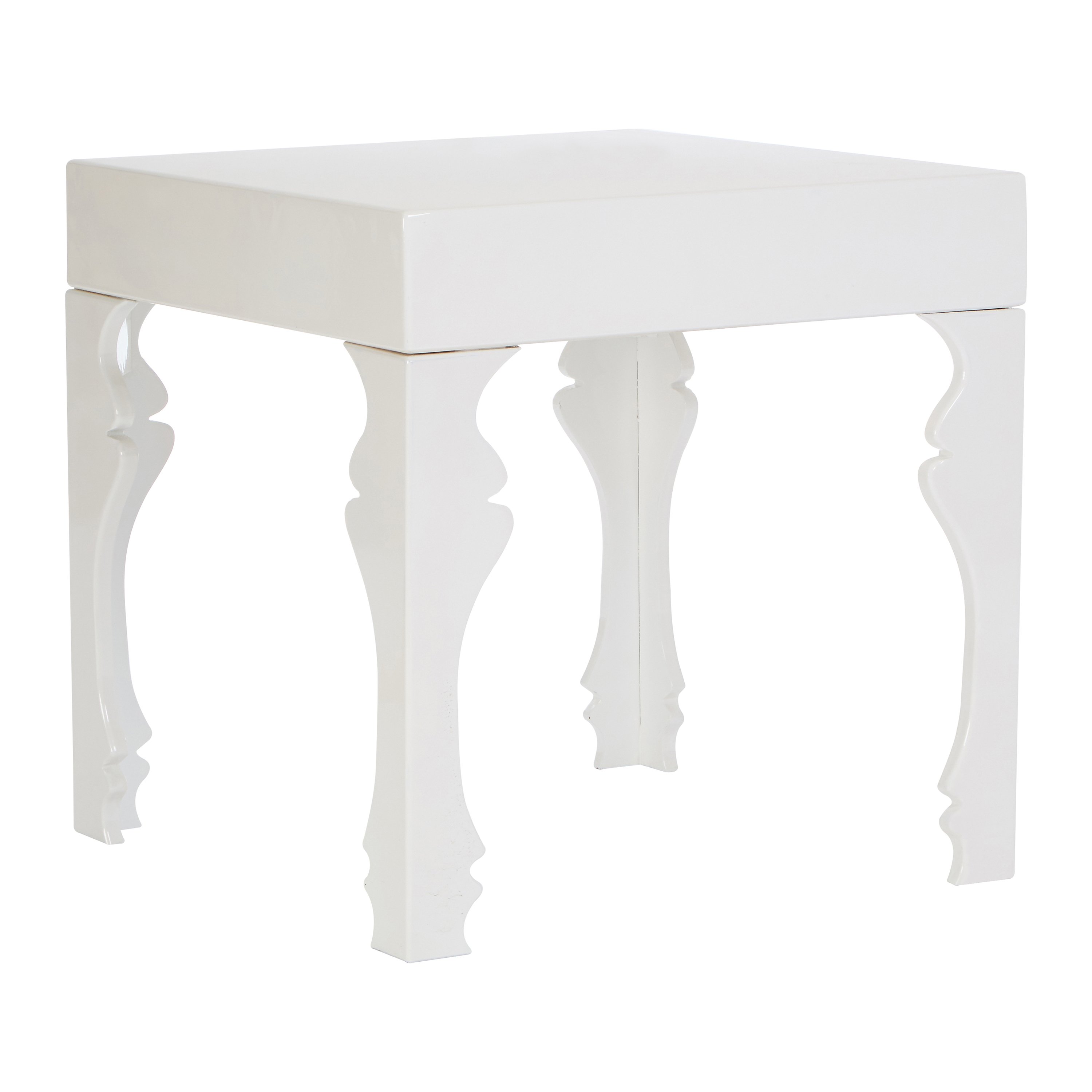 Orsina Luis High Gloss Side Table – White