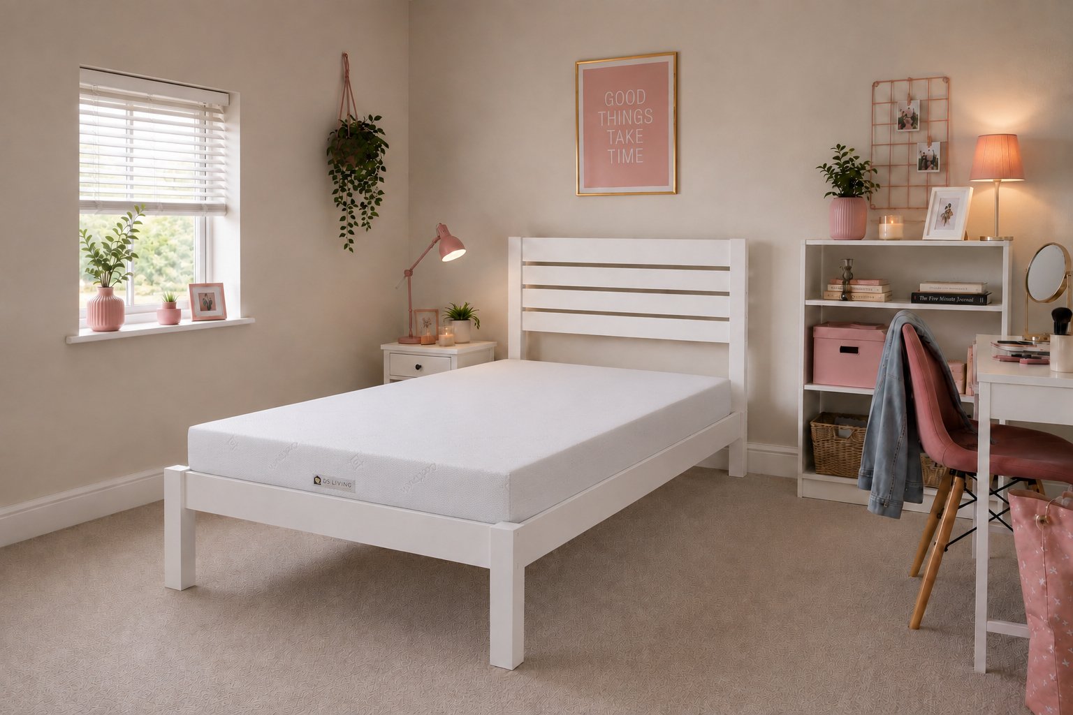 DS Living Children's 12cm Memory Foam Mattress, Washable Cover - Small Double