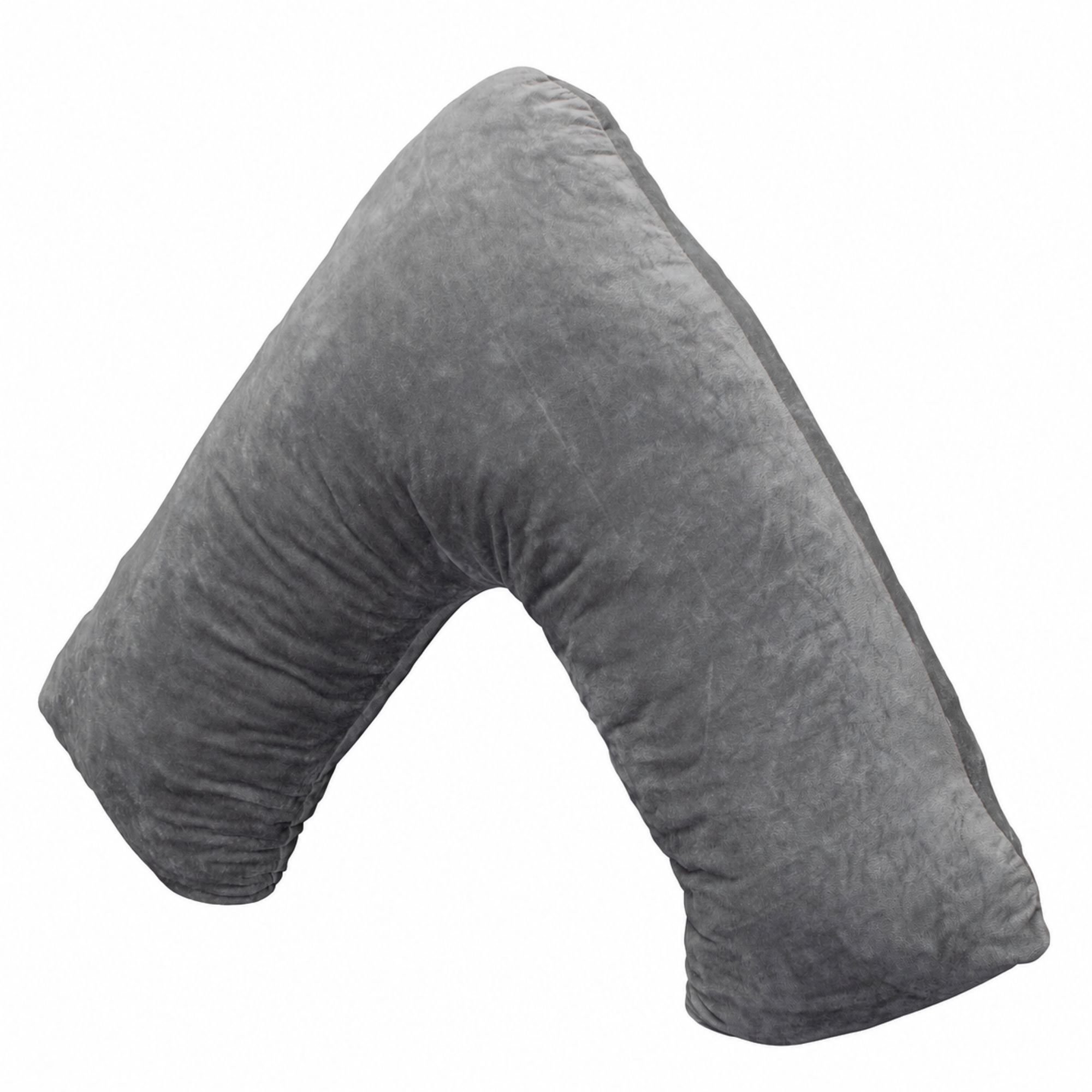 Aamira V Shape Memory Foam Support Pillow 140cm - Grey