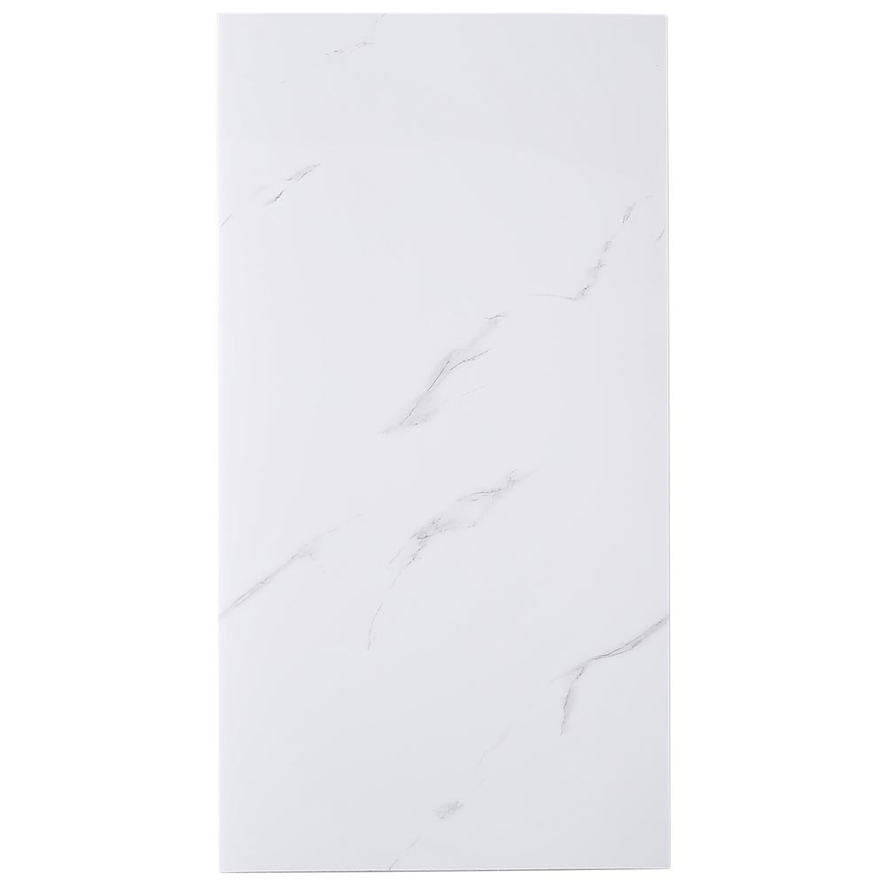 Living and Home 10Pcs Peel and Stick Marble Wall Stickers - Pale White