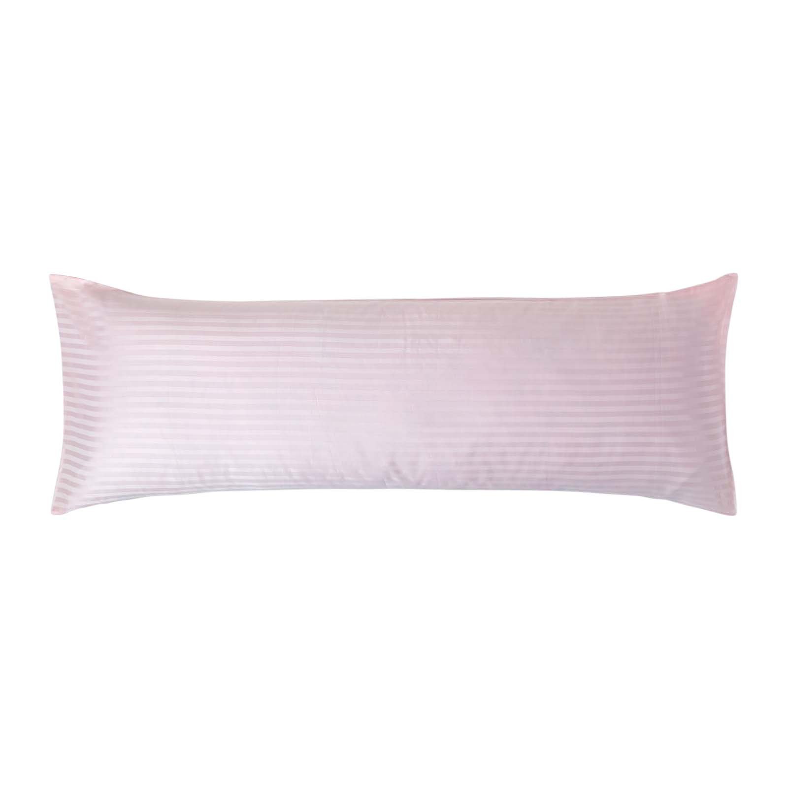 Homescapes Egyptian Cotton Satin Stripe Body Pillowcase - Pink