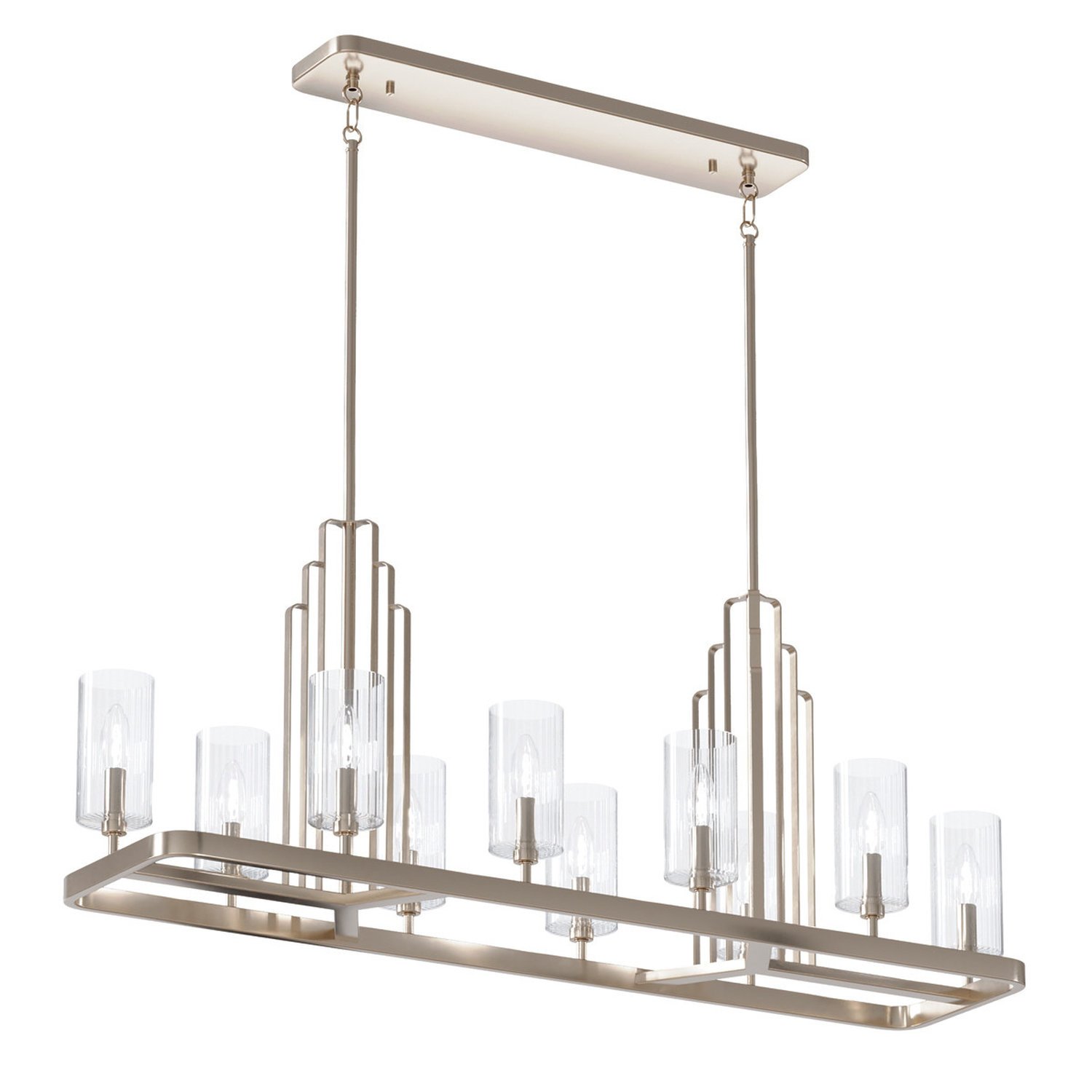 Elstead Kichler 10 Arm Pendant Light - Polished Nickel