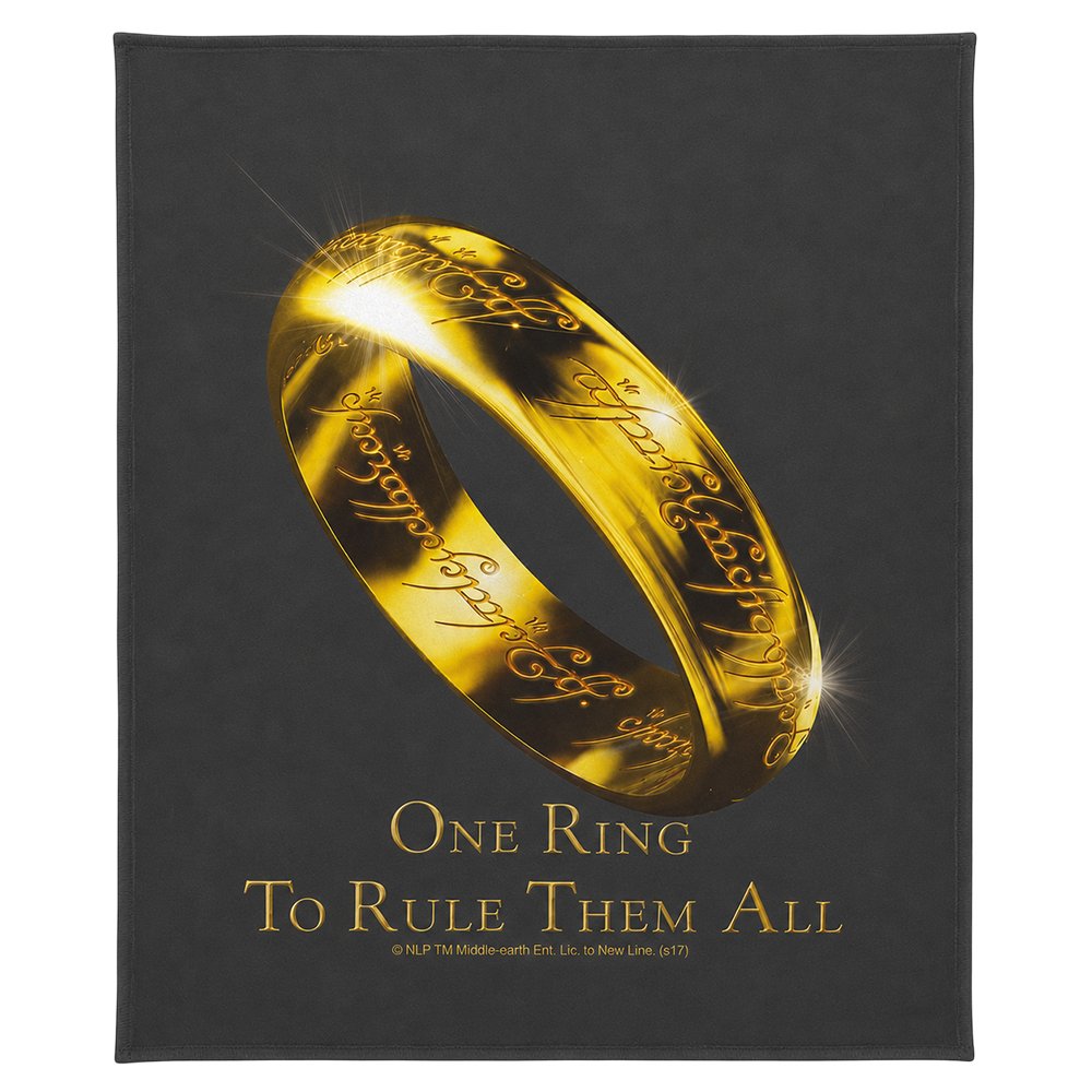 Lord Of The Rings Unisex Adult One Ring To Rule Them All Blanket - 152cm x 127cm