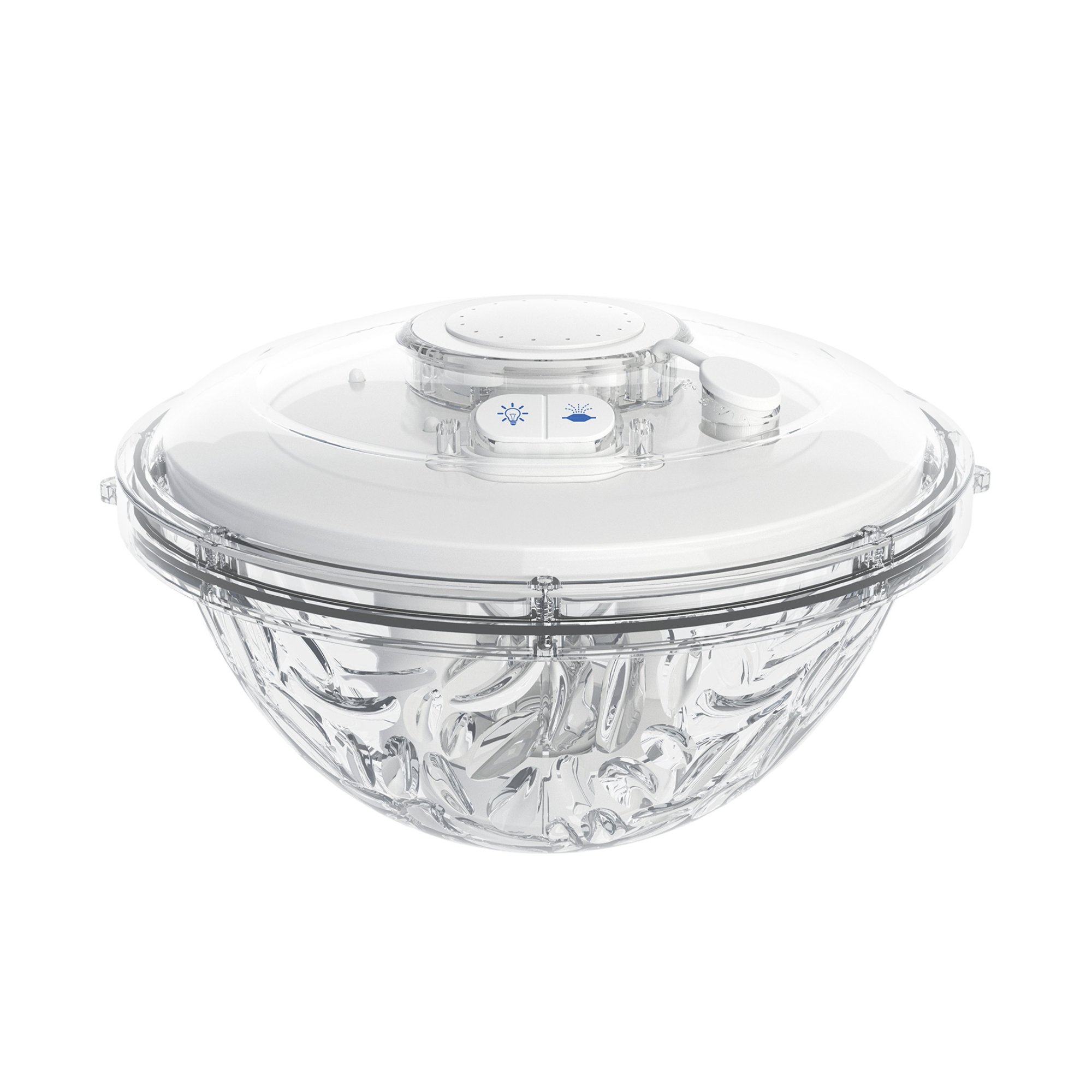 Wave Rechargeable Floating Pool Fountain with LED Lights - Clear