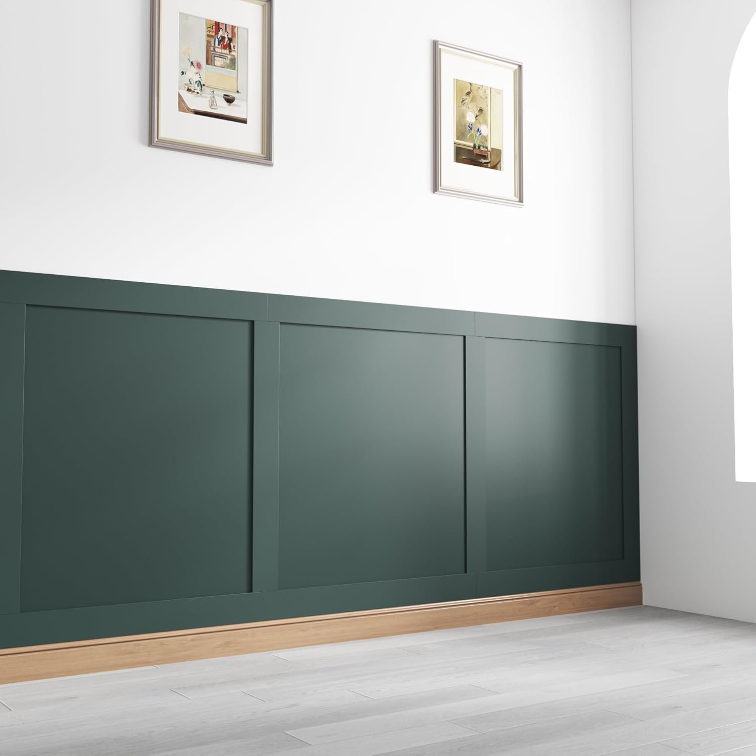 Home Treats Shaker Wooden Wall Panelling Kit - 6 Slats