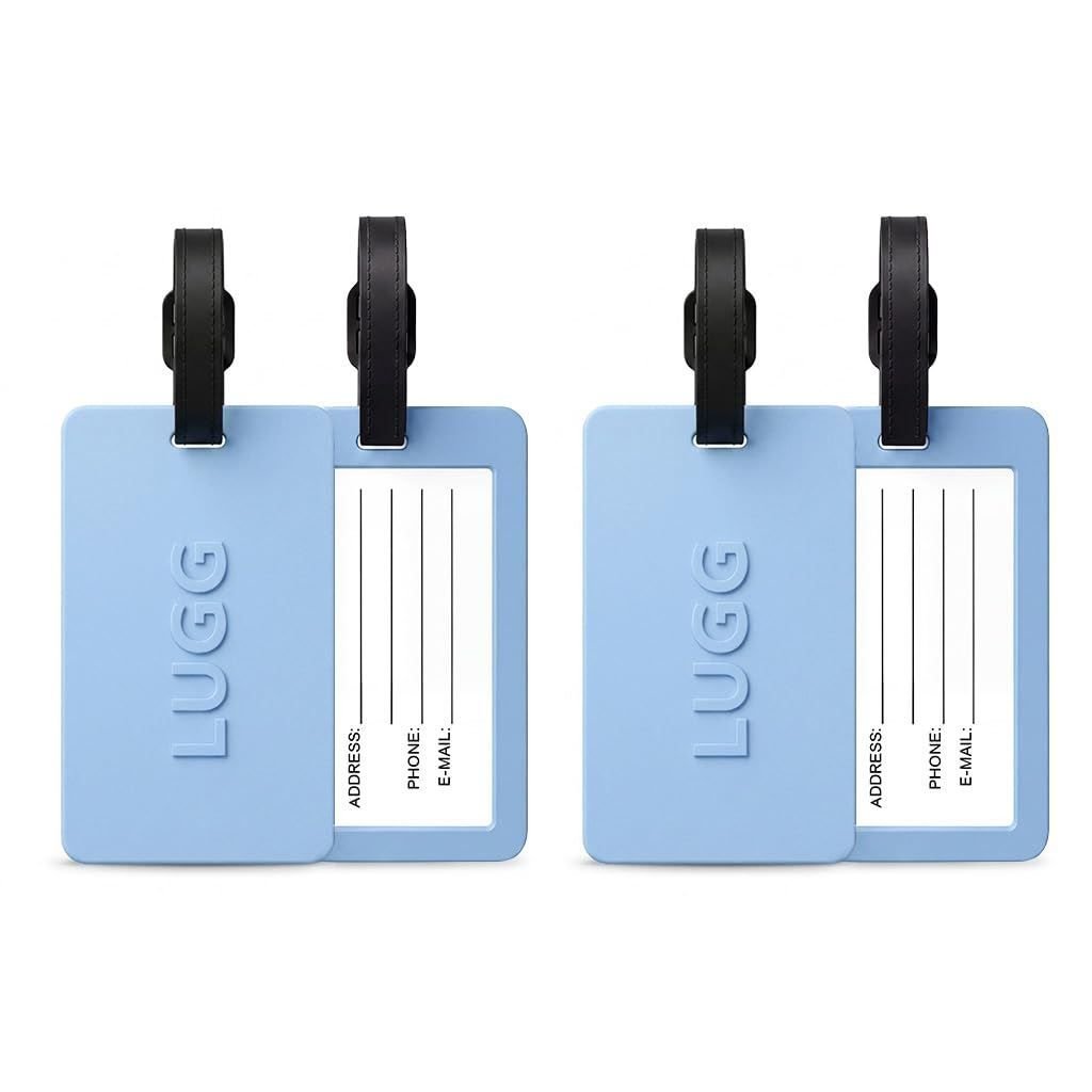 Lugg Flexible PVC Luggage Tags - Pack of 2 - Slate Blue
