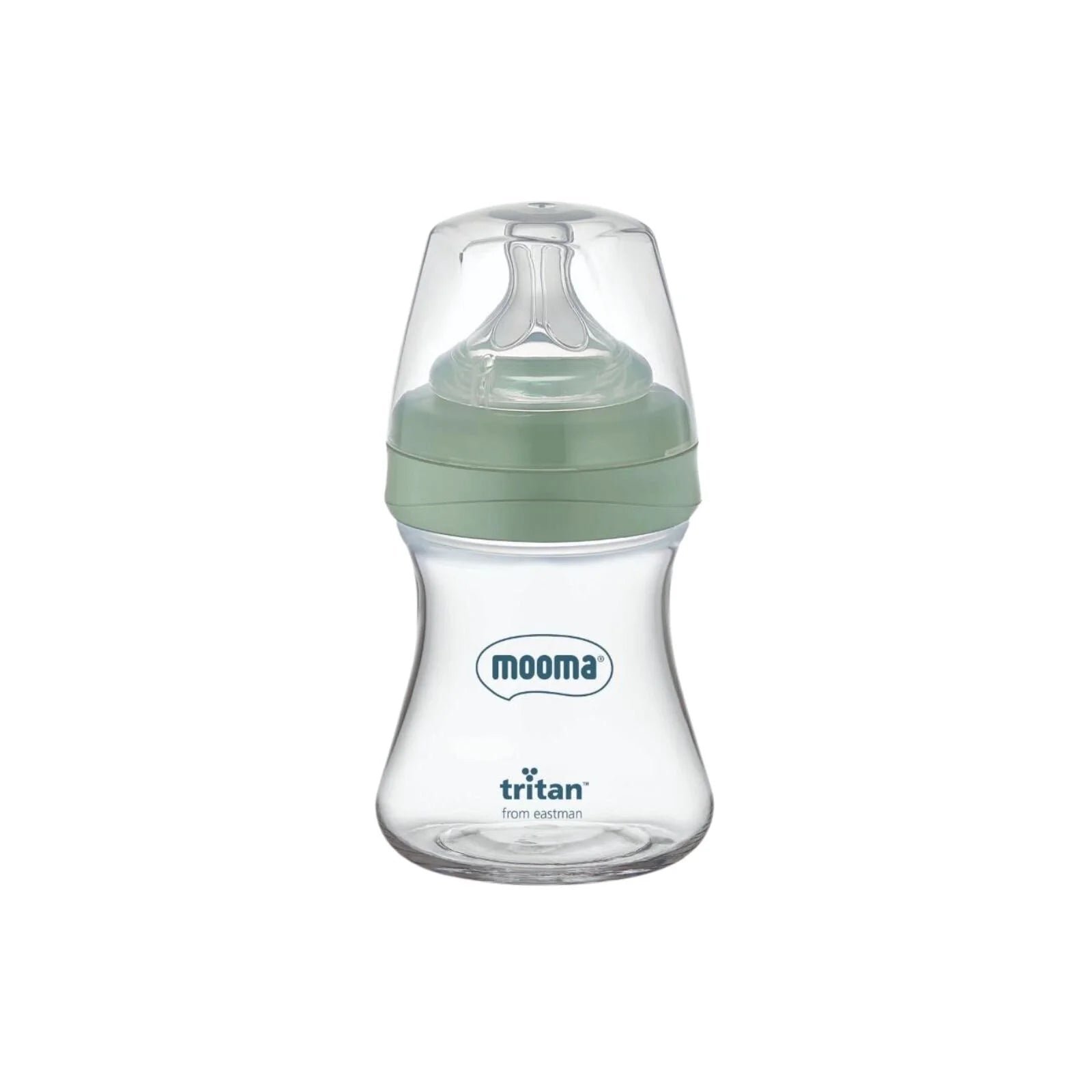 Mooma 150ml Tritan Feeding Bottle, Slow Flow - Sage Green