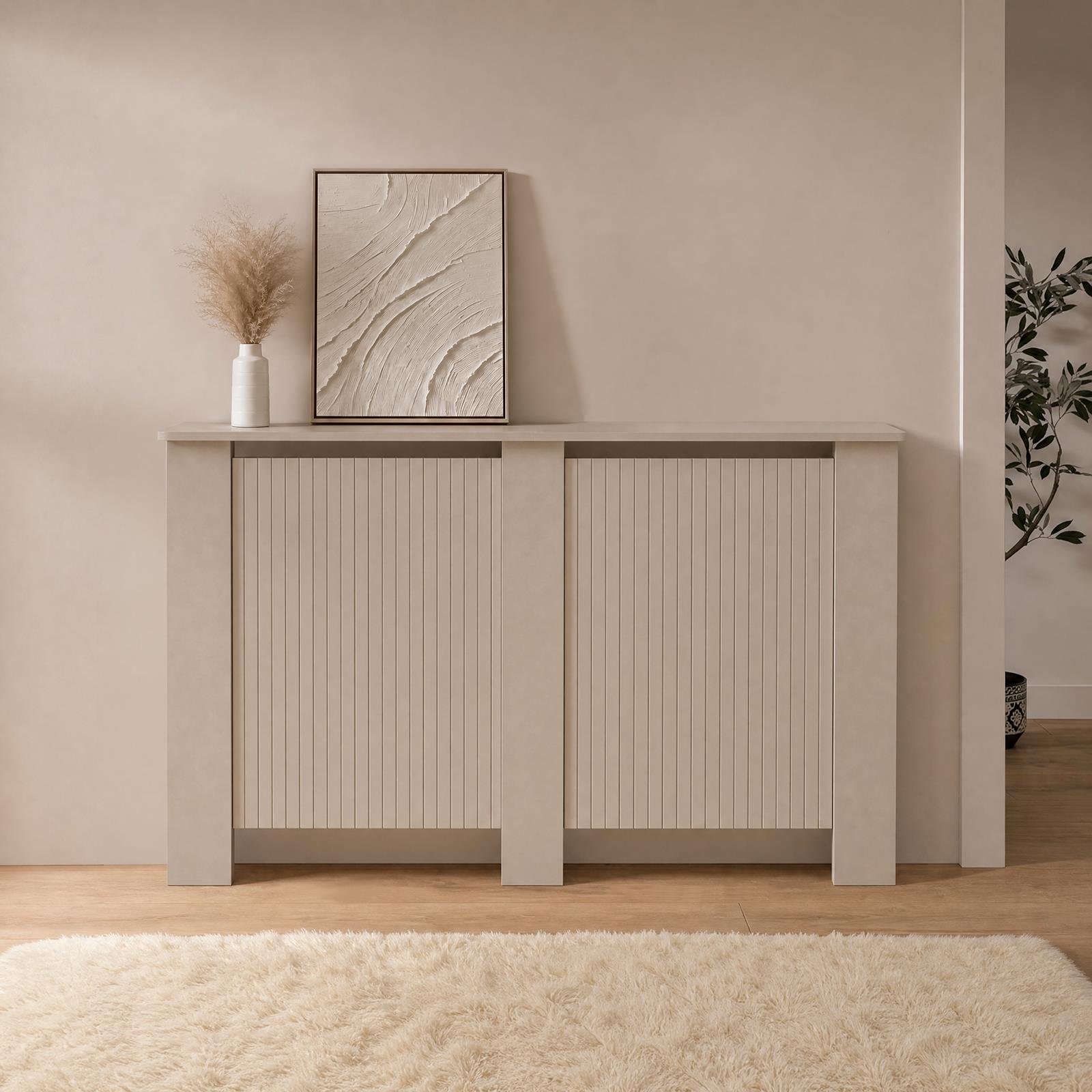 OHS Ribbed Radiator Cover - Stone - Large
