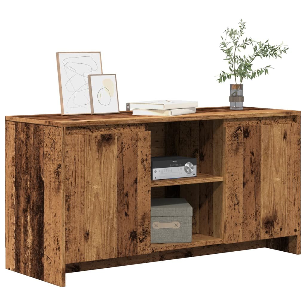 Walplus Engineered Wood 2 Doors TV Cabinet - Old wood - 102 x 37.5 x 52.5 cm