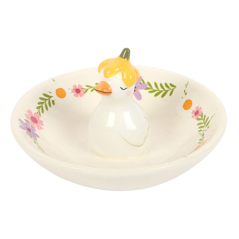 Something Different Daisy And Duck Trinket Dish - White