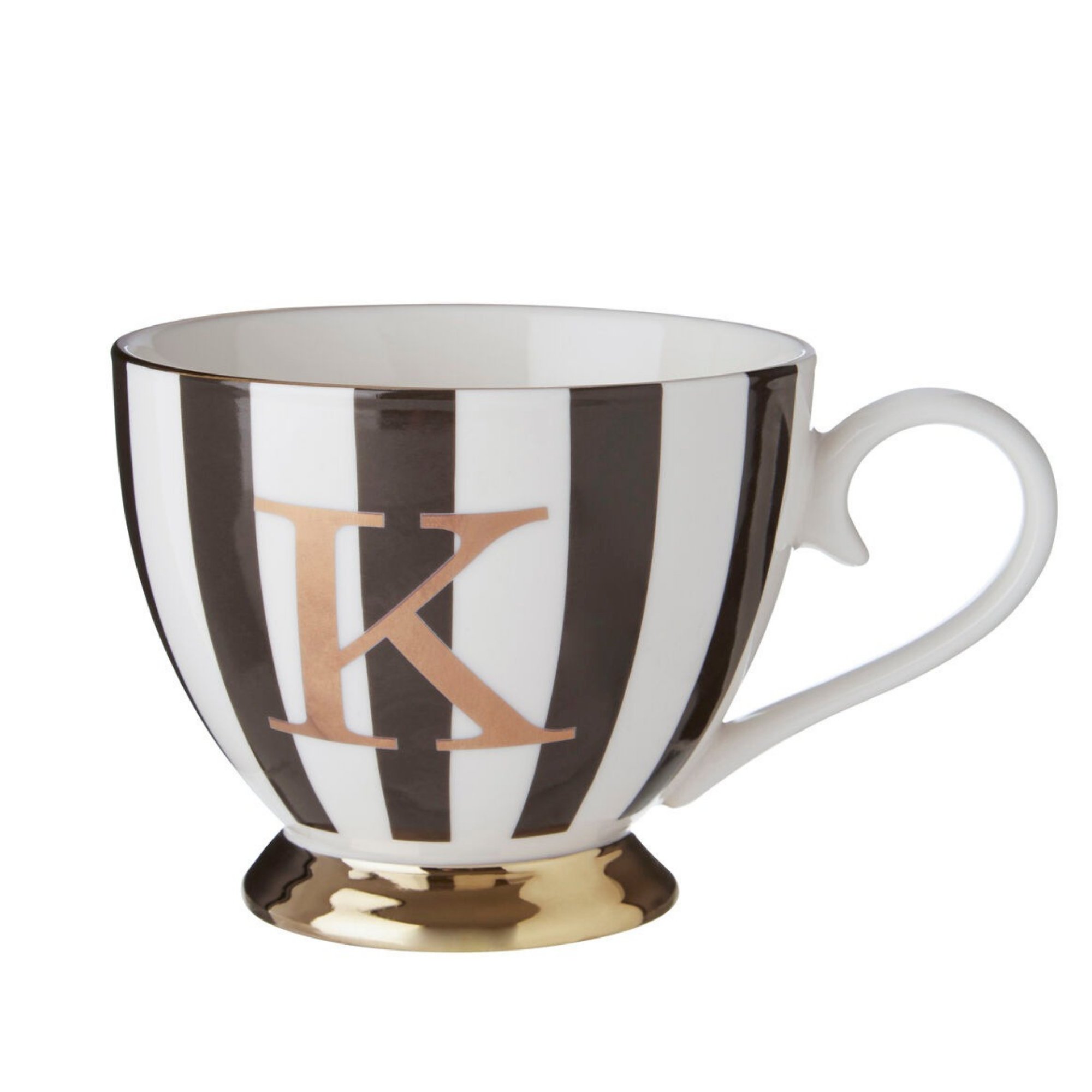Orsina Duchess K Monogram Mug – Black and White