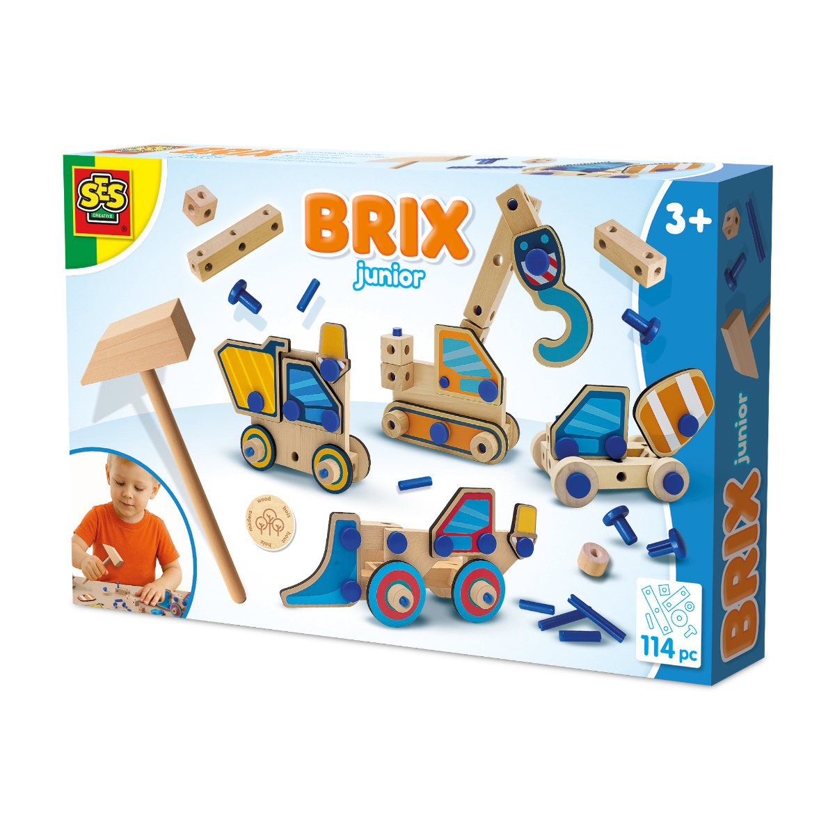 SES Creative Brix Junior Construction Vehicles Building Set