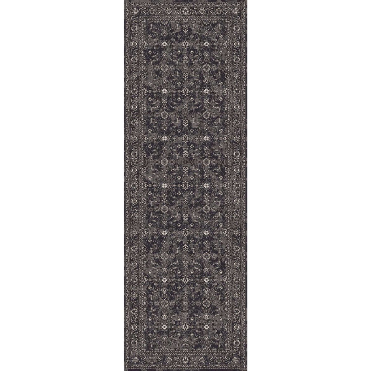 The Rugs Dark Grey Nuza Vintage Runner Rug - 60 x 180cm
