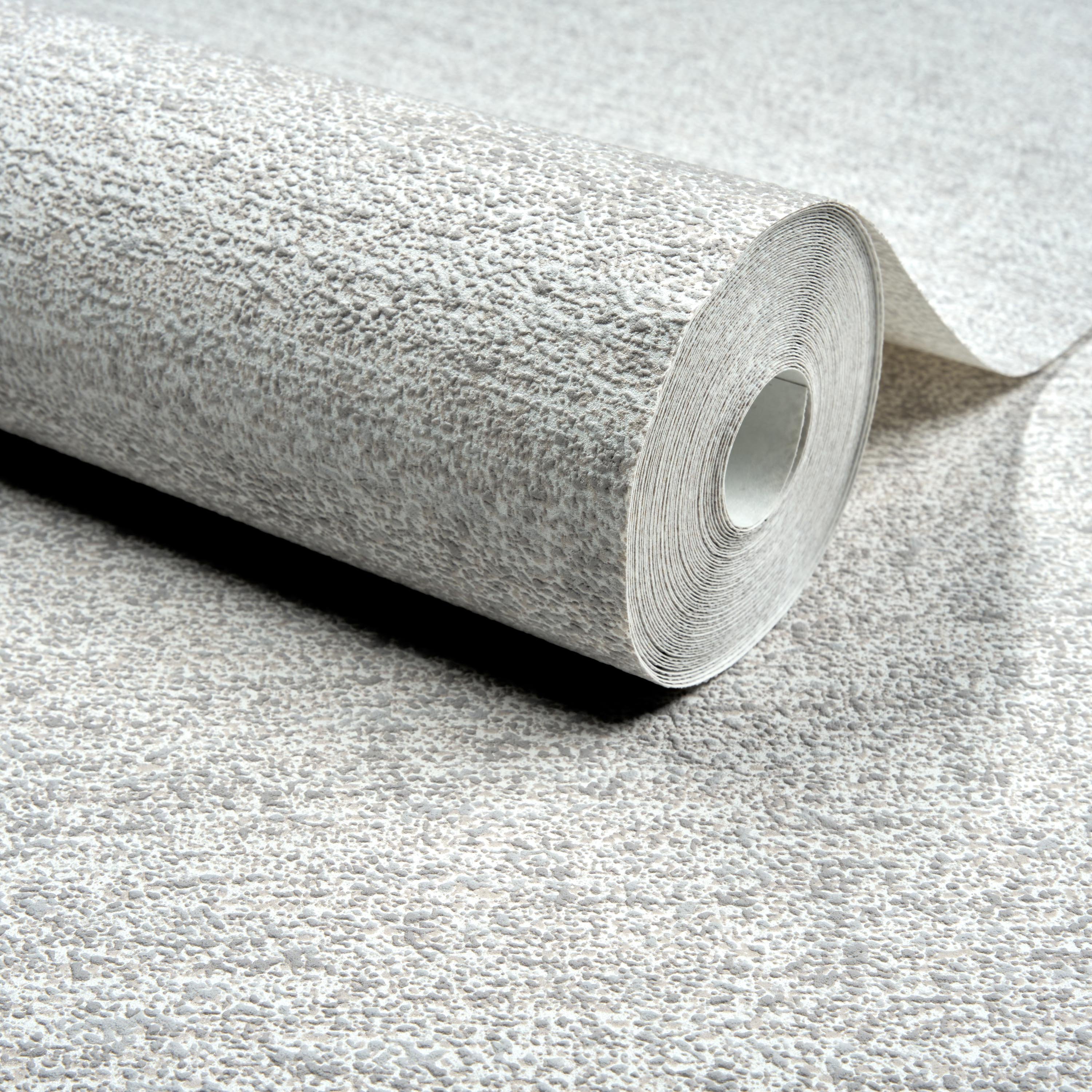 Grandeco Omuri Boucle Twill Effect Semi-plain Blown Vinyl Wallpaper - Grey