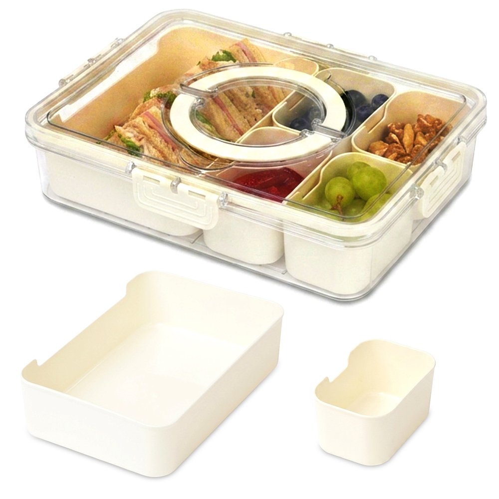 LIVIVO Airtight Lid Snack Storage Box with Removable Trays