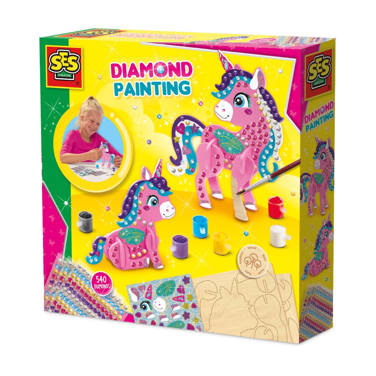 SES Creative Diamond Painting Art Craft Activity Set - 3D Unicorns