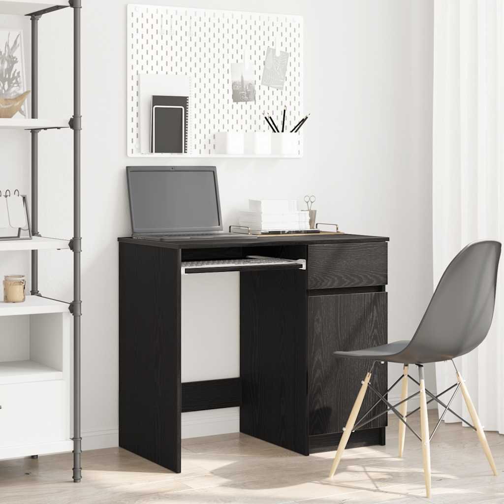 Walplus Engineered Wood Desk - Black Ash - 86 x 49 x 76 cm