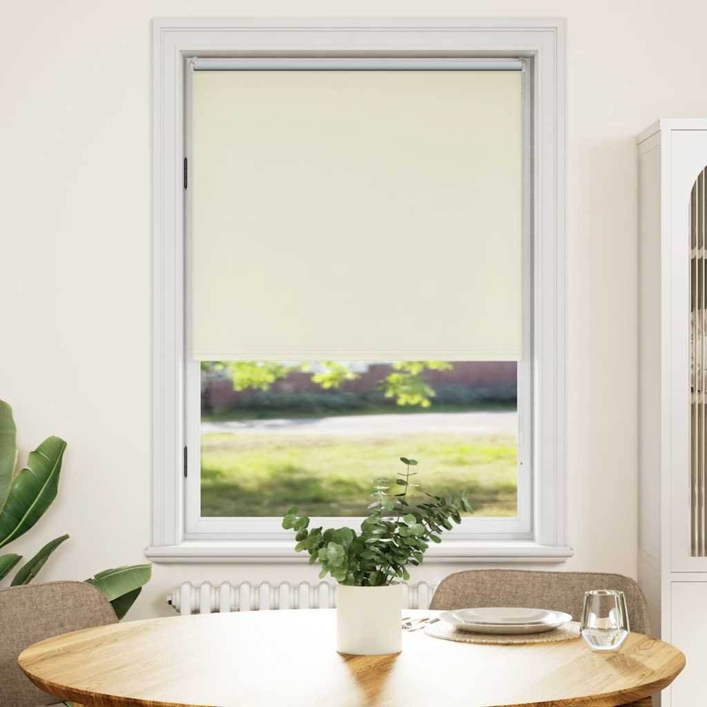 Walplus Polyester Chain Operated Blackout Roller Blind - Off White - 80 x 175 cm