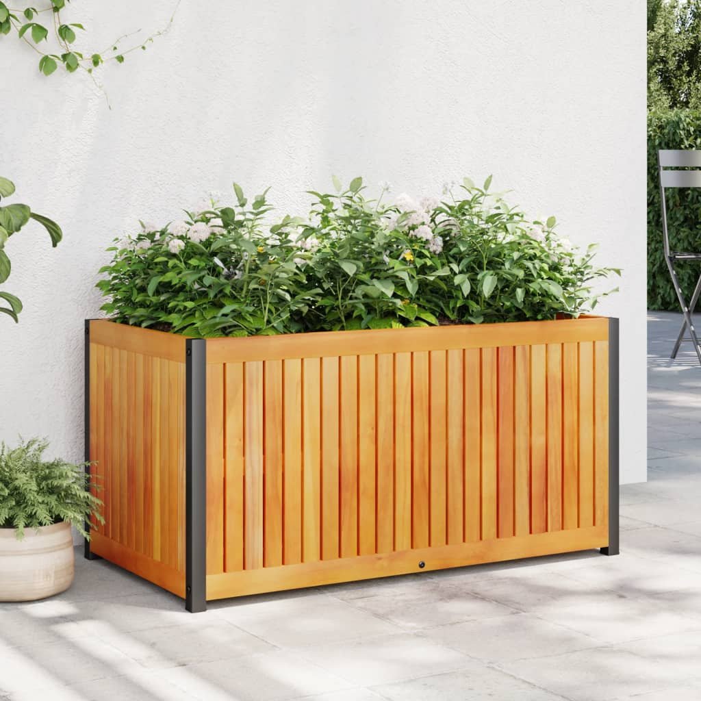 Walplus Acacia Wood Garden Planter - 85 x 45 x 44 cm