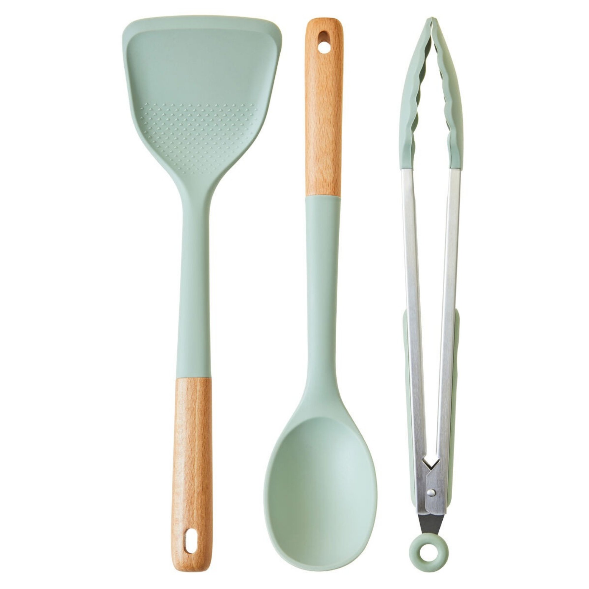 Orsina Nova 3 Piece Silicone Head Kitchen Tool Set – Sage Green