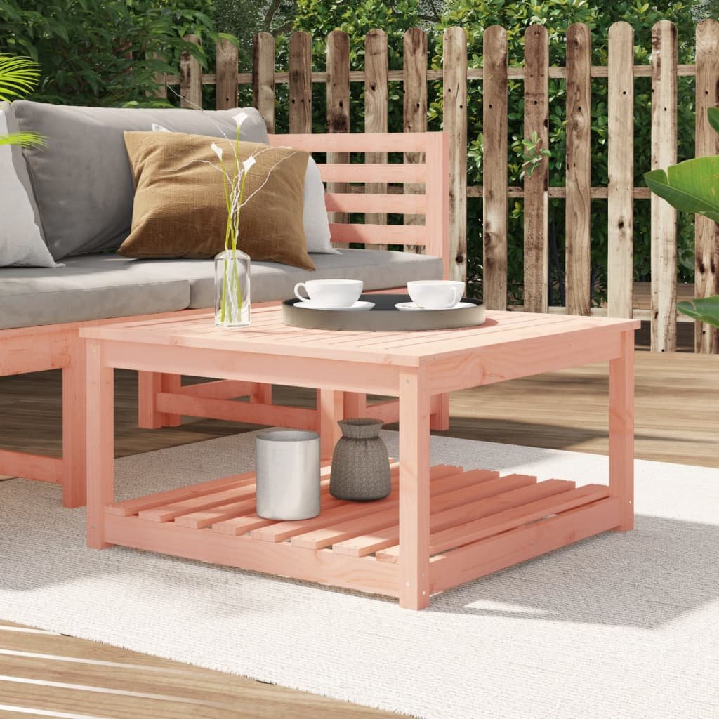 Walplus Douglas Wood Garden Table - Brown - 82.5 x 82.5 x 45 cm