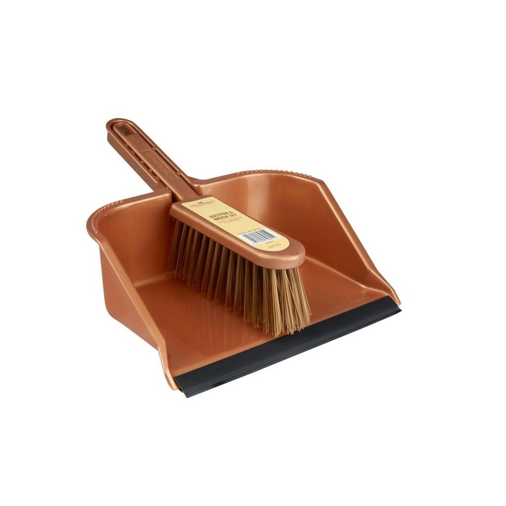 Groundsman Dustpan and Brush Set - Orange