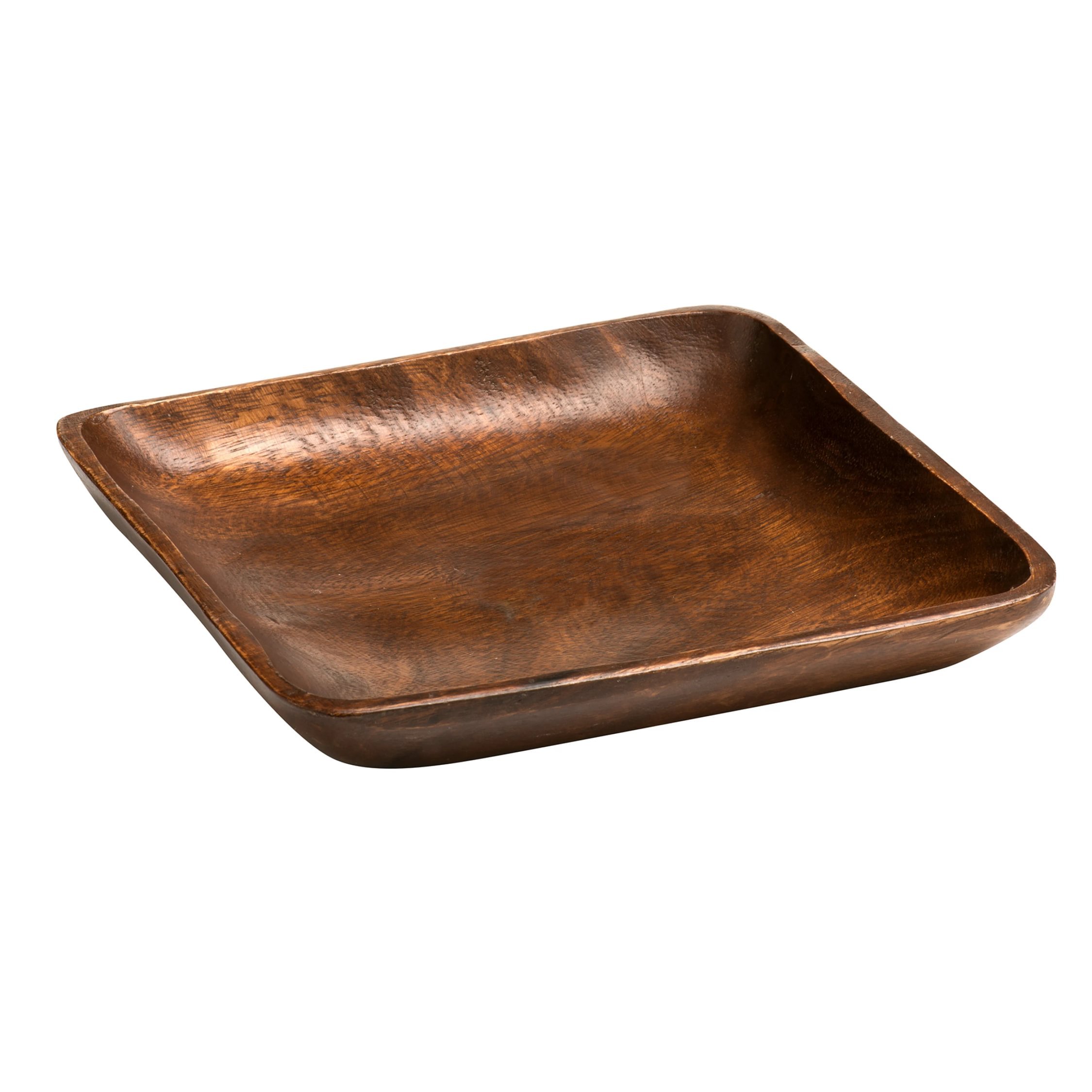 Orsina Kora Acacia Wood Large Square Platter - Brown