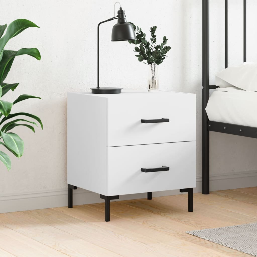 Walplus Bedside Cabinet - White - 40 x 35 x 47.5 cm