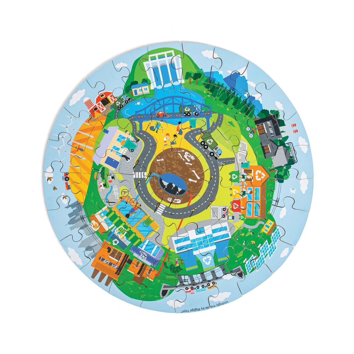 Bigjigs Toys Recycling Circular Floor Puzzle 2 Years +