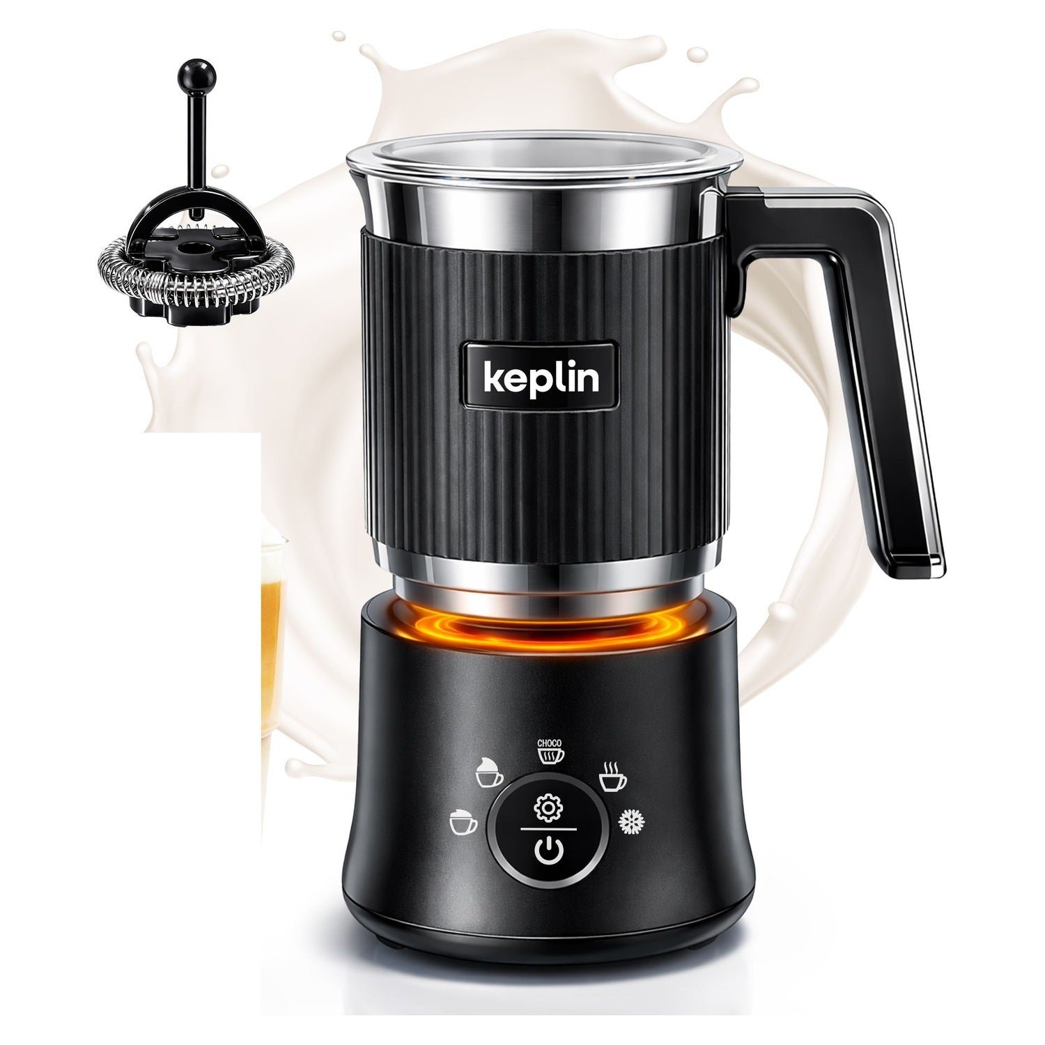 Keplin Cook 5 in 1 Automatic Milk Frother 350ml - Black