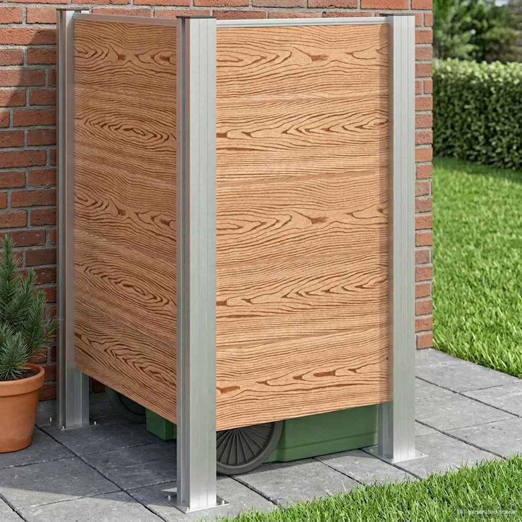 Walplus Garbage Bin Store - Brown - 85 x 85 x 115 cm