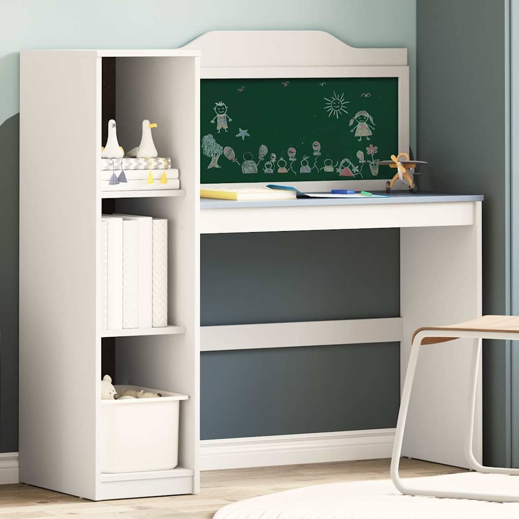 Walplus ROROS Wood Kids Storage Desk - White - 120 x 45 x 118.5 cm