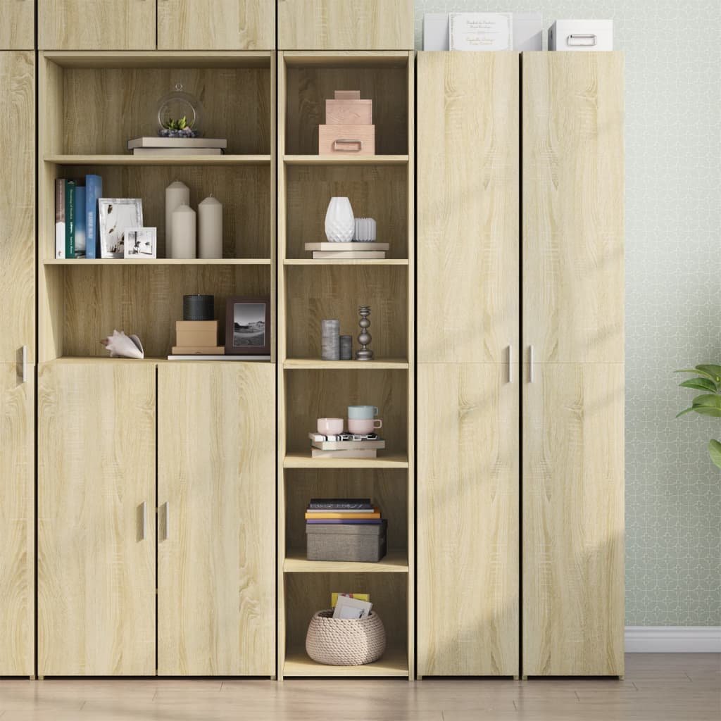 Walplus Engineered Wood Highboard - Light Oak - 40 x 41 x 185 cm