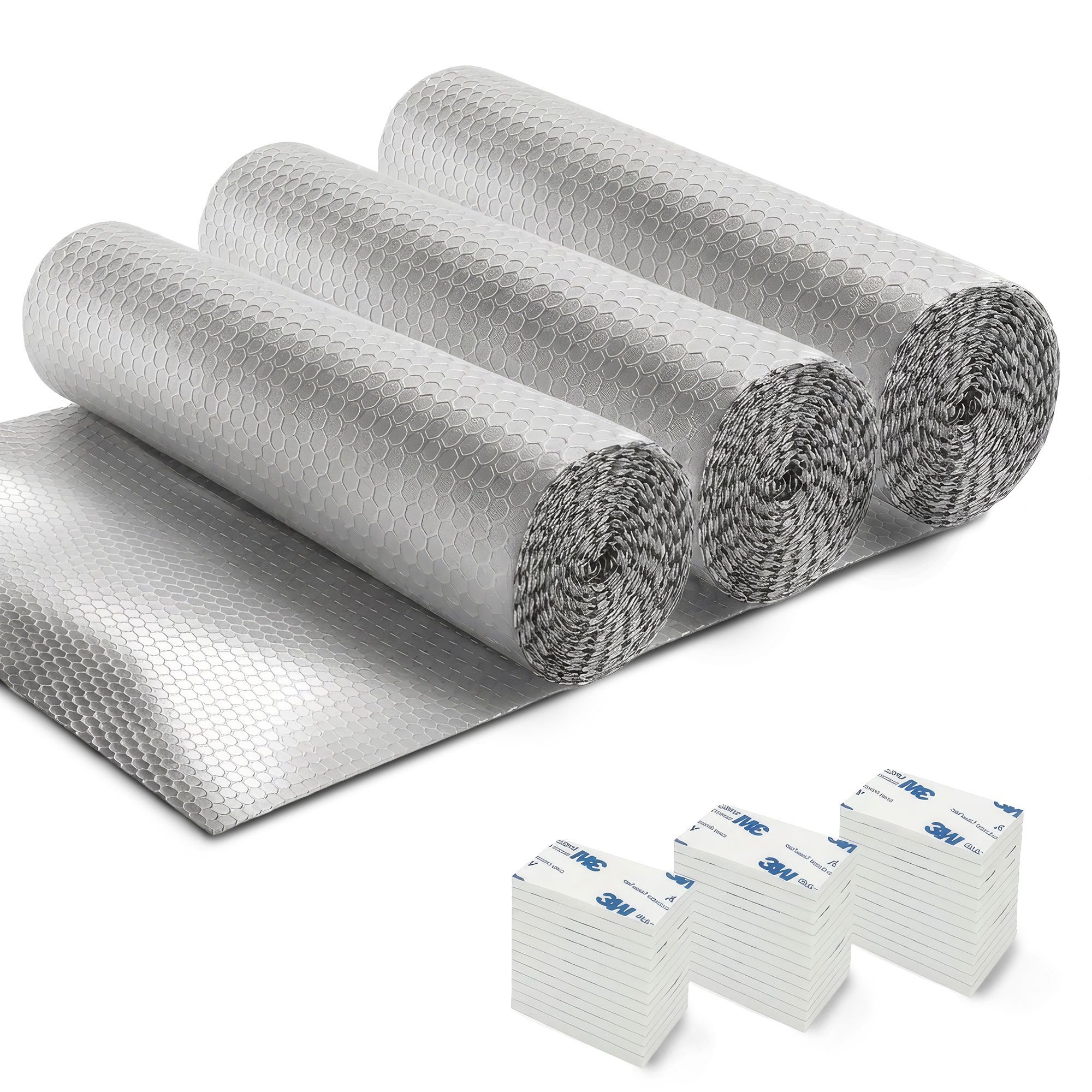 Haltons Pack of 3 Laminated Aluminium Radiator Reflector Foil - 5m x 60cm Each