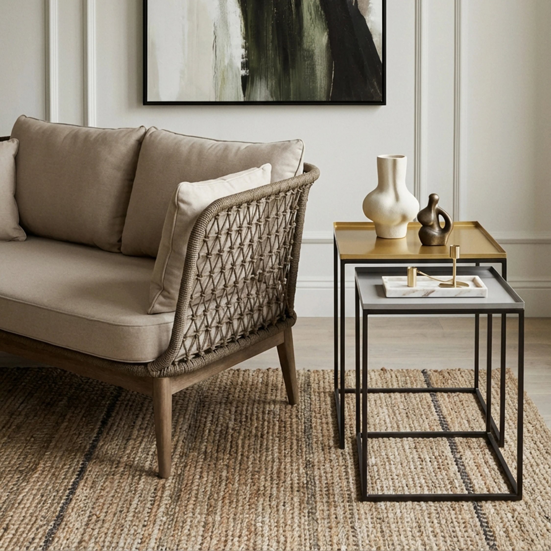 Orsina Rabia Nest of 2 Tables – Gold and Silver