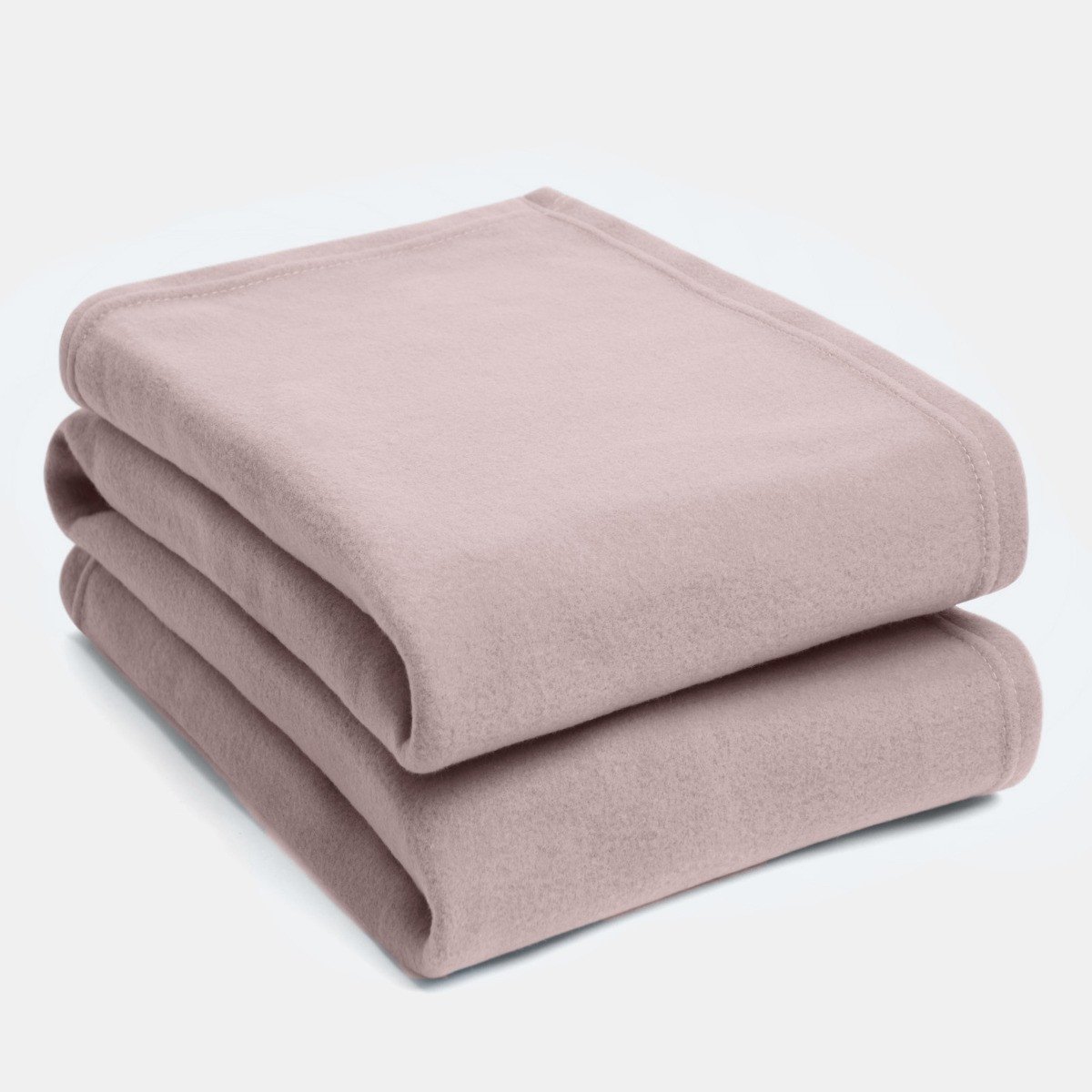 OHS Plain Fleece Blanket Throw 120 x 150cm - Blush Pink