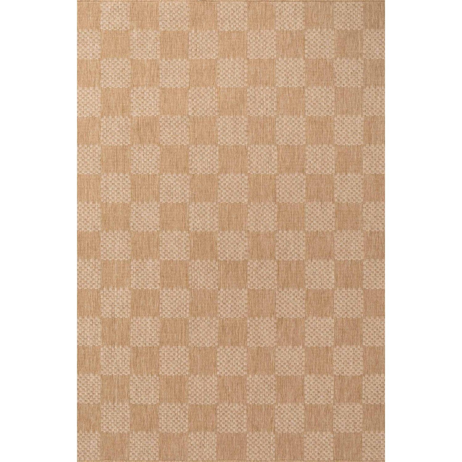 Ted Baker Beige Dorothy Indoor Outdoor Checkerboard Flatweave Rug - 120 x 170cm