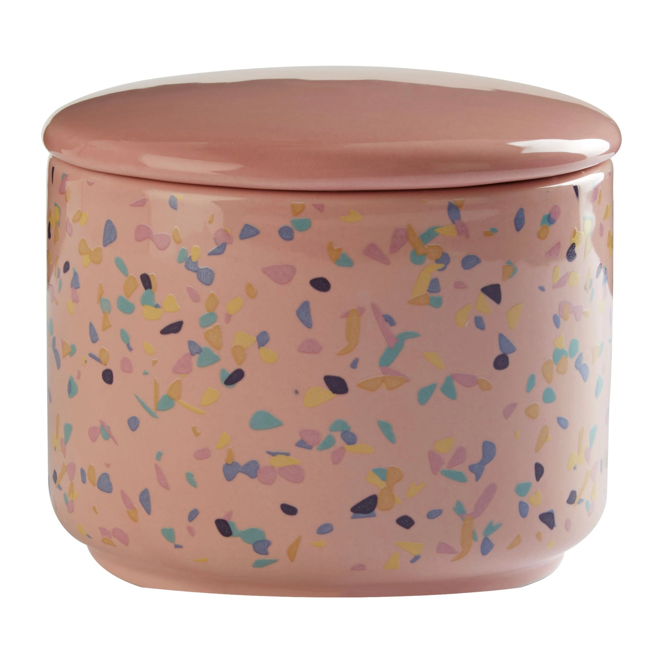 Orsina Yuki Small Terrazzo Storage Canister – Pink