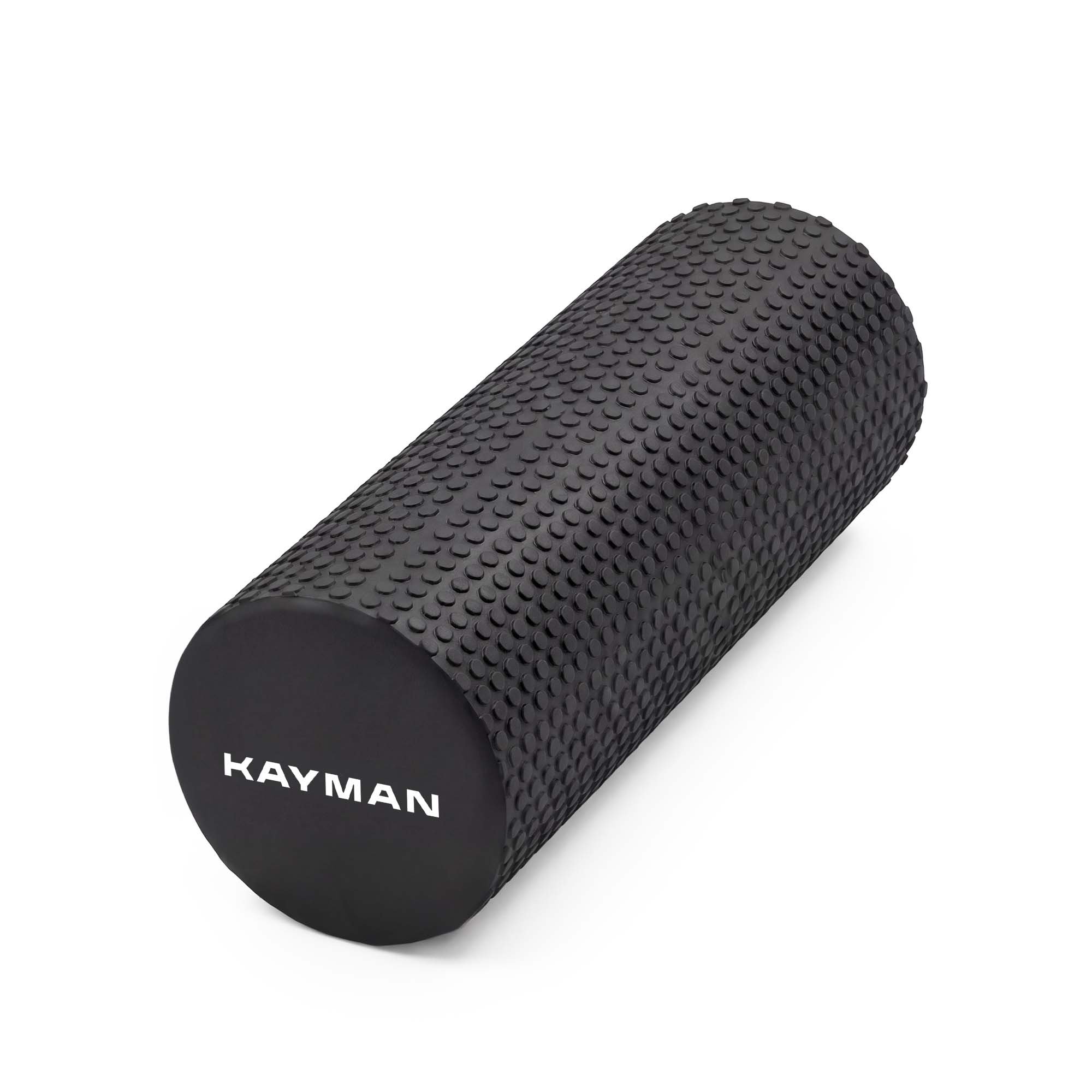 Kayman Black Sports Self Massage Foam Roller - 45 x 15cm