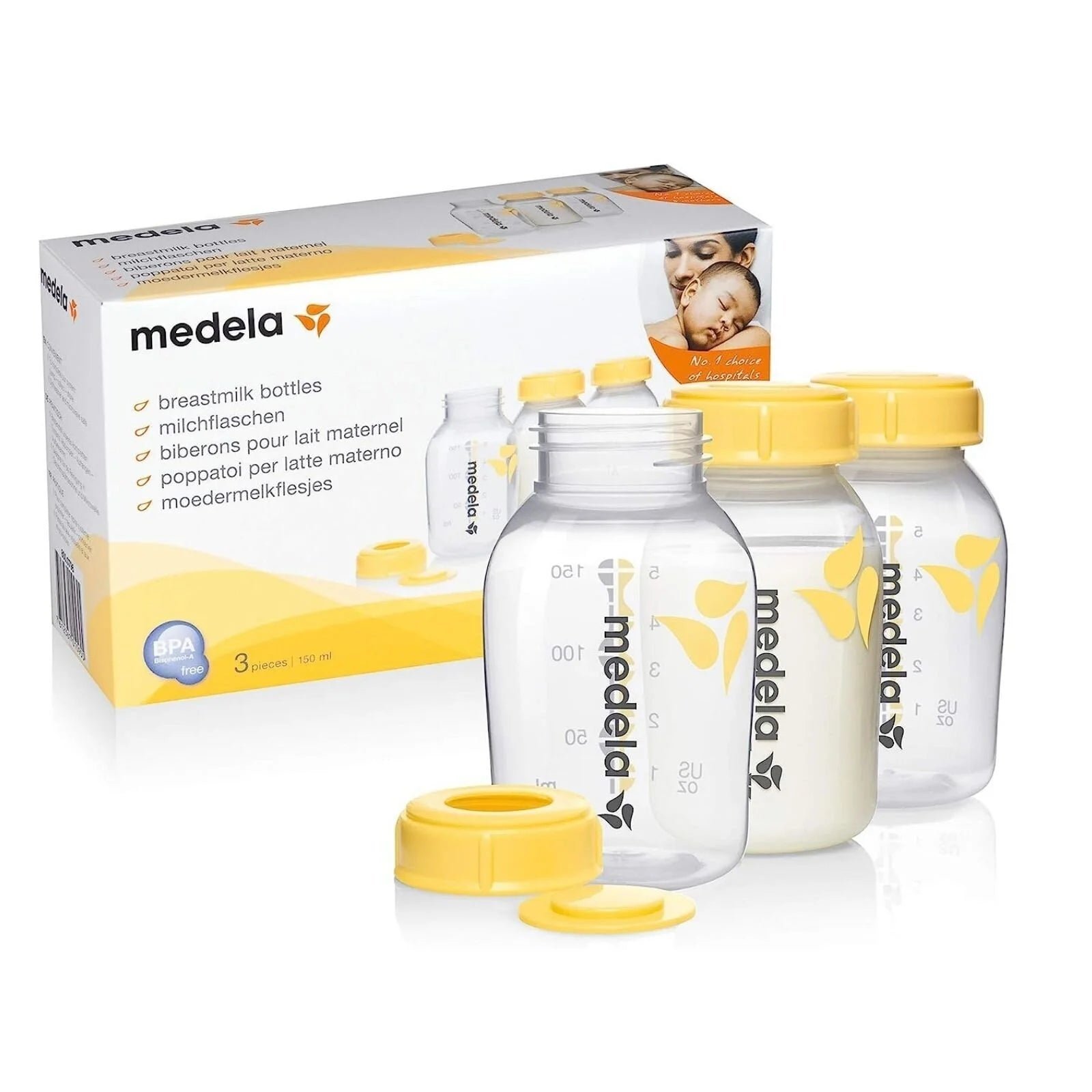 Medela Pack of 3 150ml Breast Milk Storage Bottles