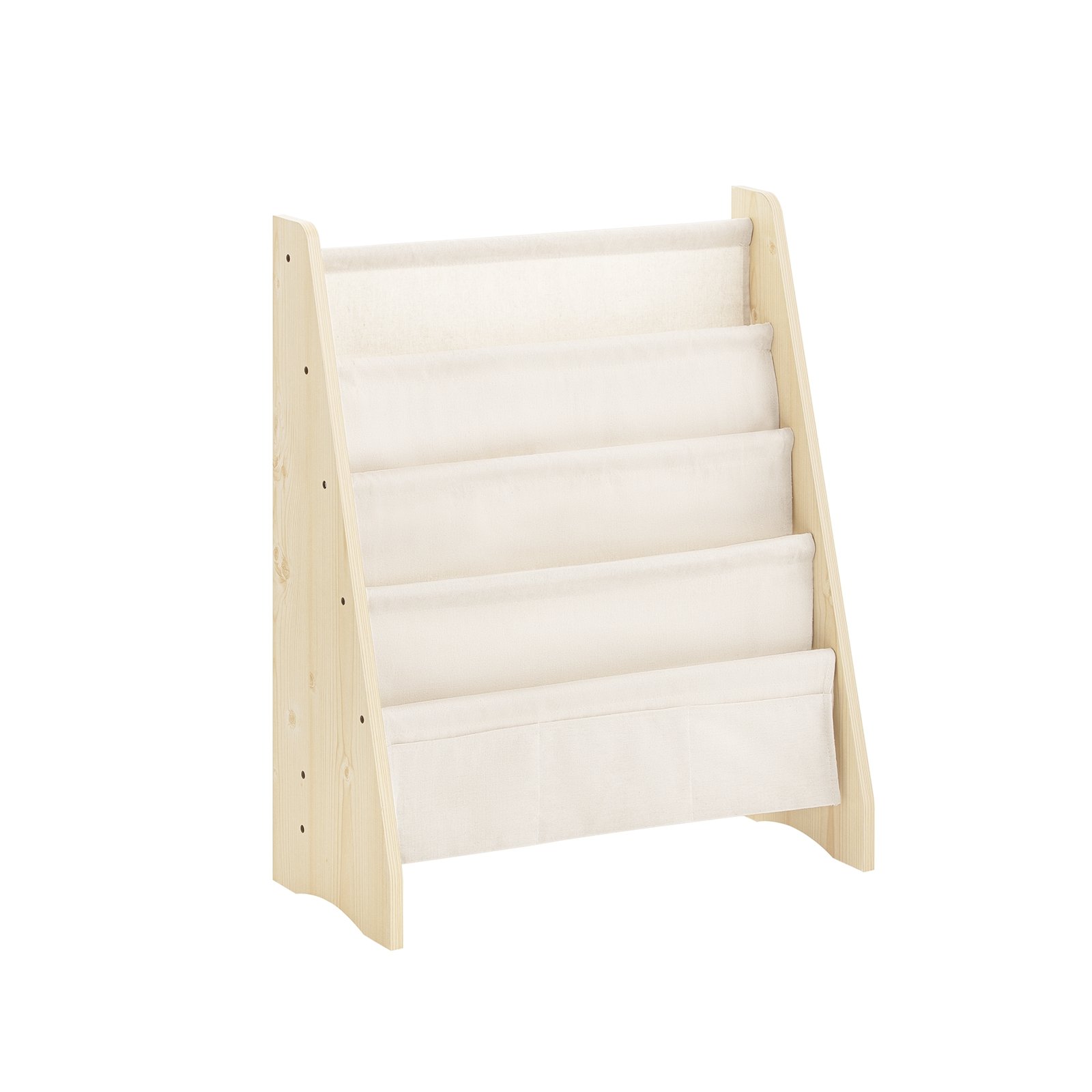 SoBuy 4 Tier 3 Pocket Children's Bookshelf - Natural