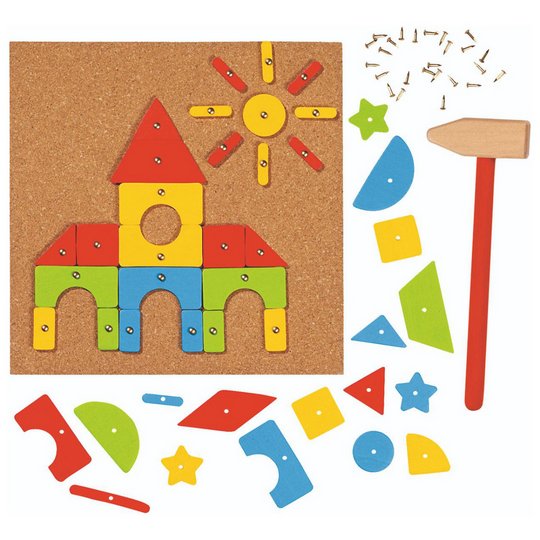 Goki Hammer & Nail Game Activity Set - 118 Piece